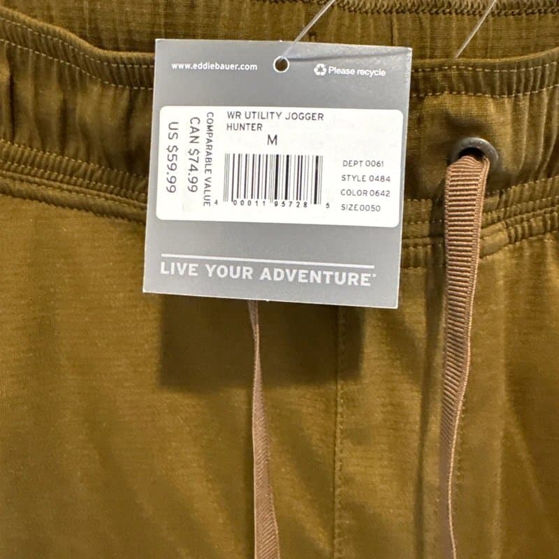 Eddie Bauer NWT Eddie Bauer Women’s Joggers Sz M Olive Brown Outdoors Hike