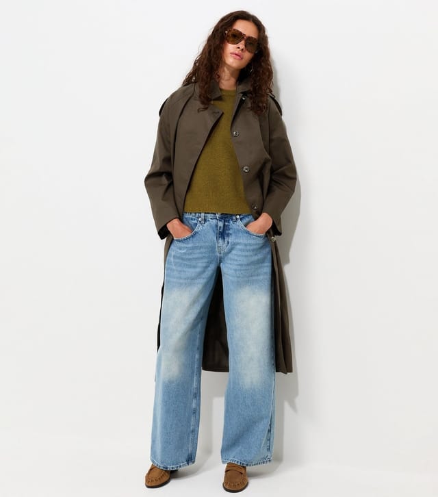 New Look Women's Light Khaki Midweight Knit Meet The Jean Tabard Vest New Look - 3
