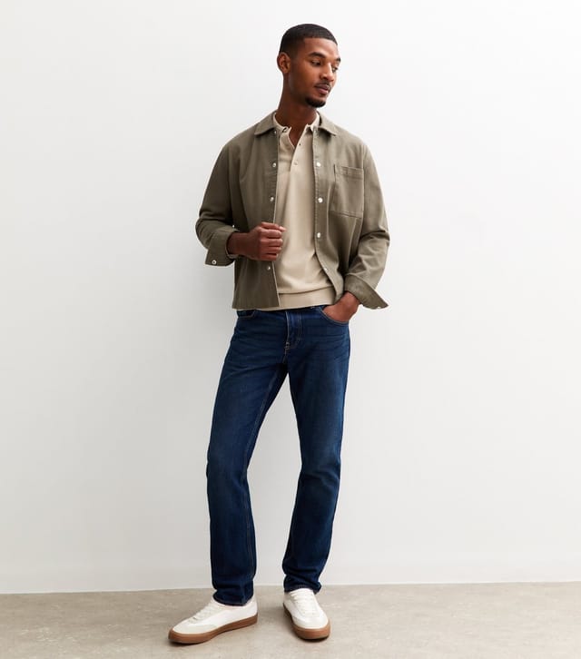 New Look Men's Tan Regular Long Sleeve Polo Top New Look - 3