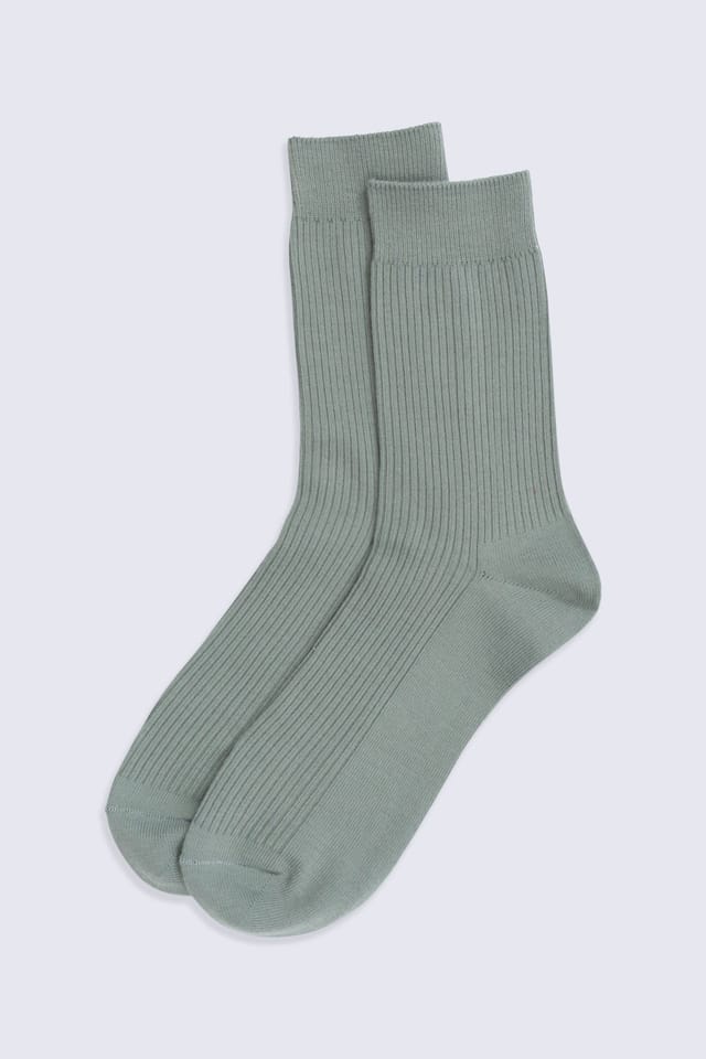 Animal Animal Men's 3 Pack 'Flynn' Ribbed Comfortable Warm Cosy Quarter Length Calf Socks in Medium Beige - 3