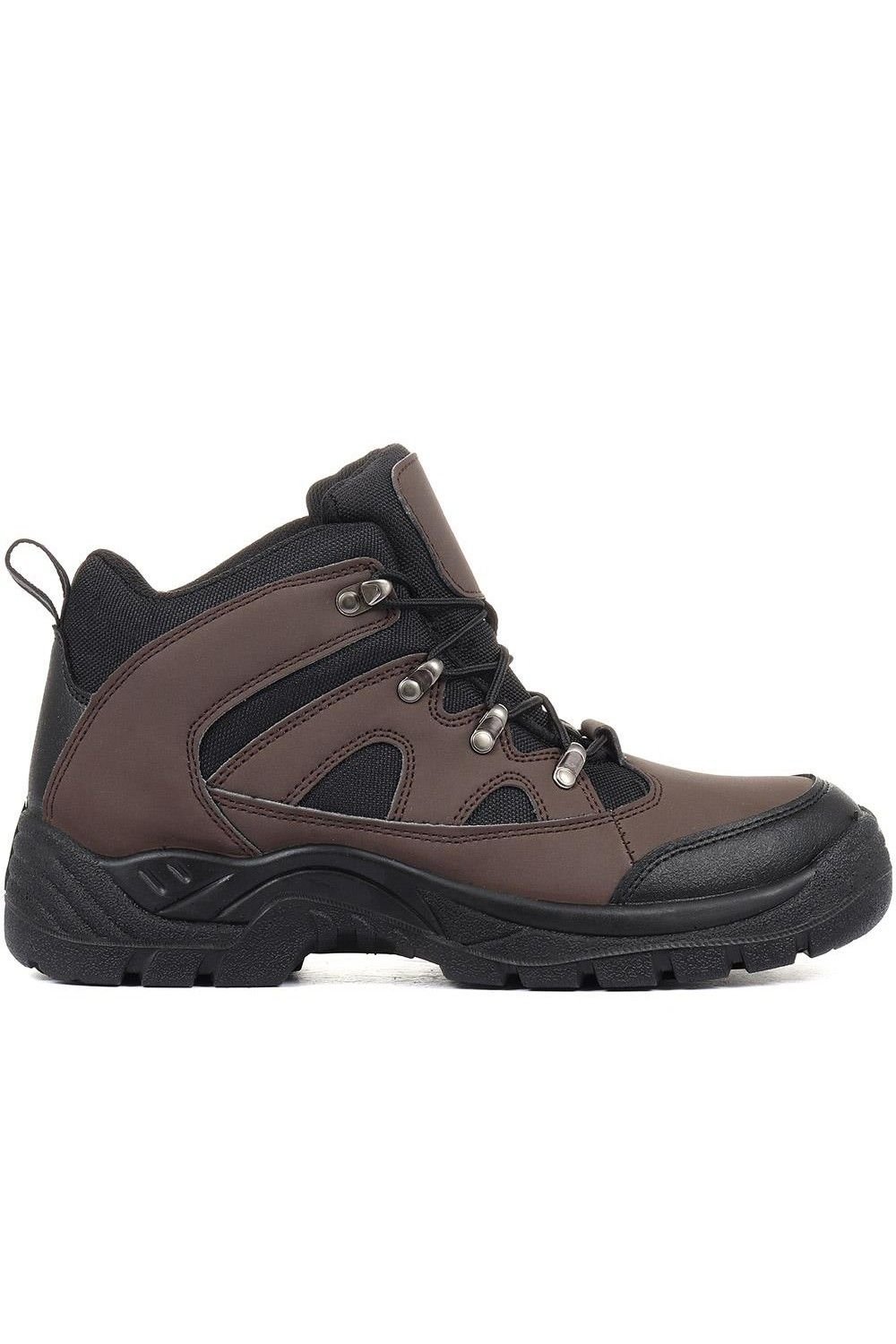 Pavers Pavers Men's Safety Toe Cap Boots in Dark Brown - 2