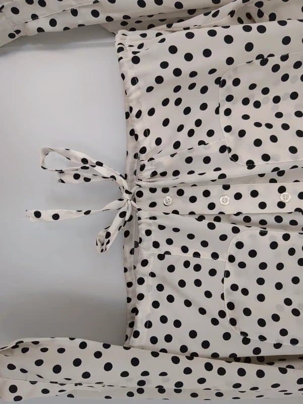 Topshop Topshop short spotty blouse