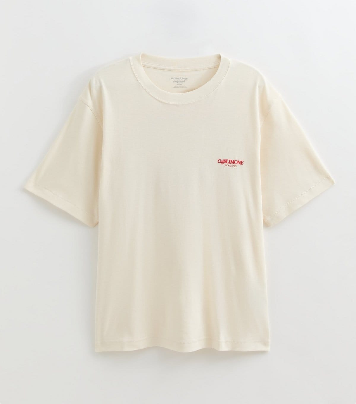 Jack & Jones Men's Cream Fruit Print T-Shirt