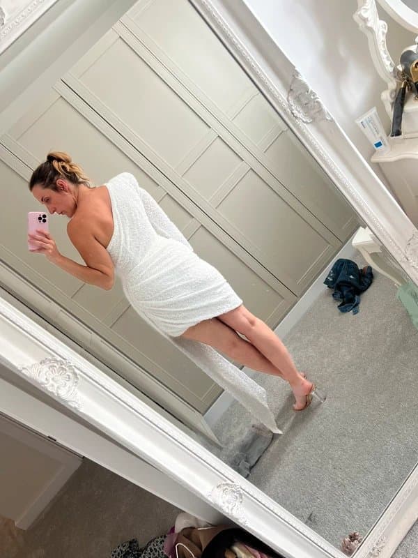 ASOS White ASOS luxe sequin dress