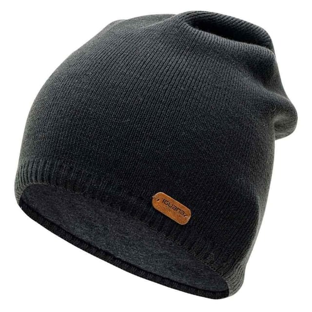 Iguana Iguana Men's Winisk Logo Winter Hat in Black - 2