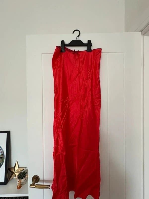 ASOS Miss Selfridge Satin Midi Skirt