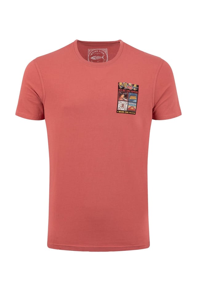 Weird Fish Weird Fish Men's Chili Kippers Artist T-Shirt in Light Red - 2