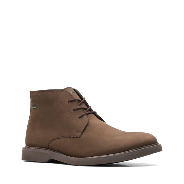 Clarks Clarks Men's Atticus LT Hi GORE-TEX Dark Brown Nubuck Ankle Boots, Lace Up - 2