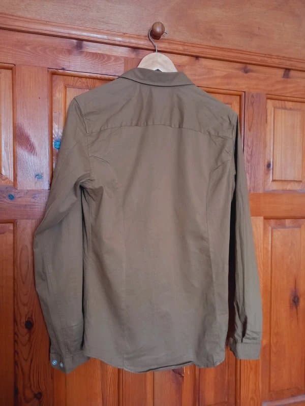 ASOS ASOS Men’s Brown Cotton Stretch Shirt - Size M - Utility Style