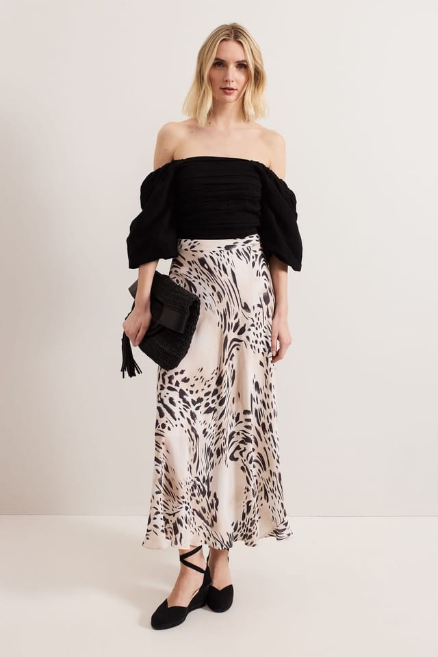 Phase Eight Phase Eight Women's Orla Animal-Print Maxi Skirt in Cream - 3