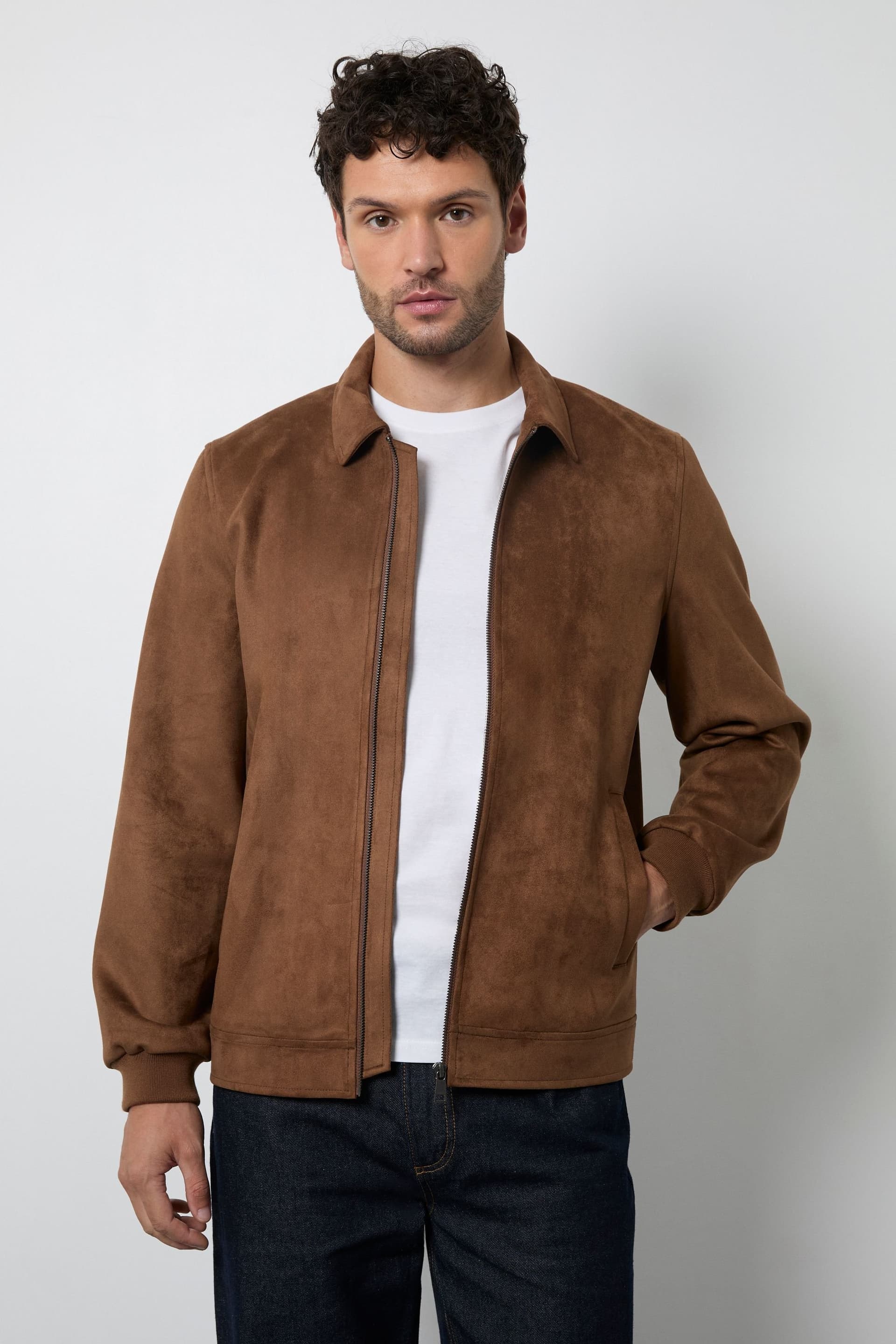 Burton Burton Men's Tan Faux Suede Jacket