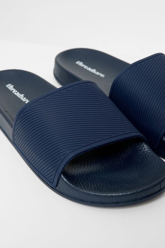 Threadbare Threadbare Men's Lightweight Cushioned Sliders in Navy - 3
