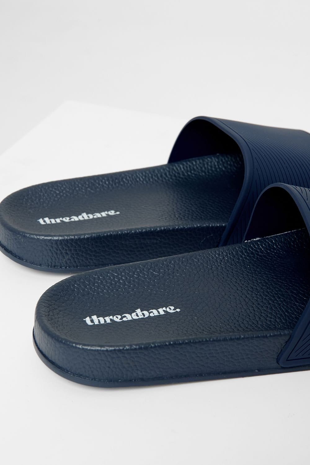 Threadbare Threadbare Men's Lightweight Cushioned Sliders in Navy - 4