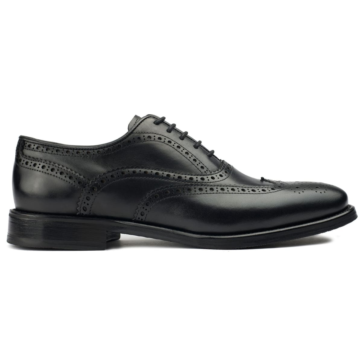 SOLE SOLE Men's Elcho Brogue Shoes in Black - 1