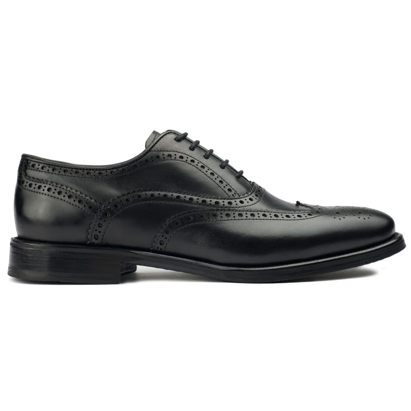 SOLE SOLE Men's Elcho Brogue Shoes in Black - 1