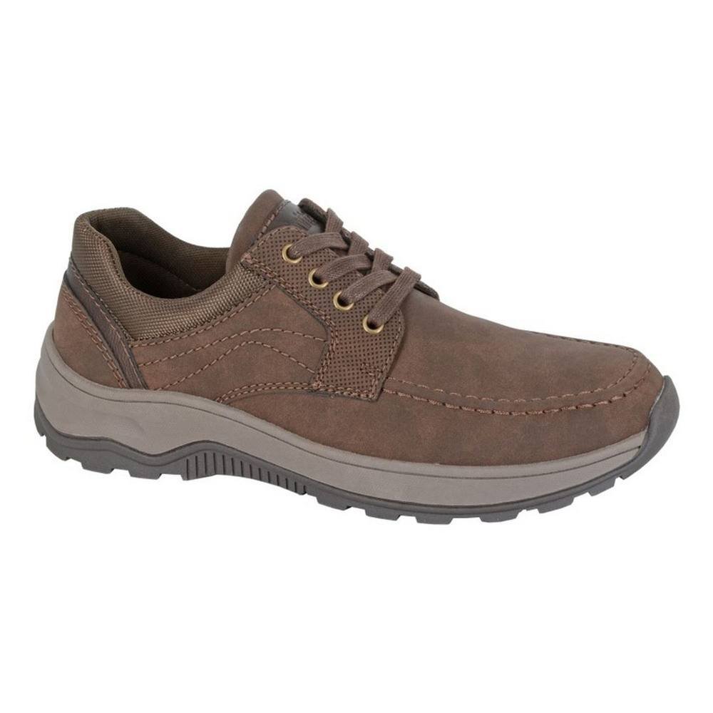 Scimitar Scimitar Men's Low Cut Lace Up Memory Foam Casual Shoes in Brown - 2
