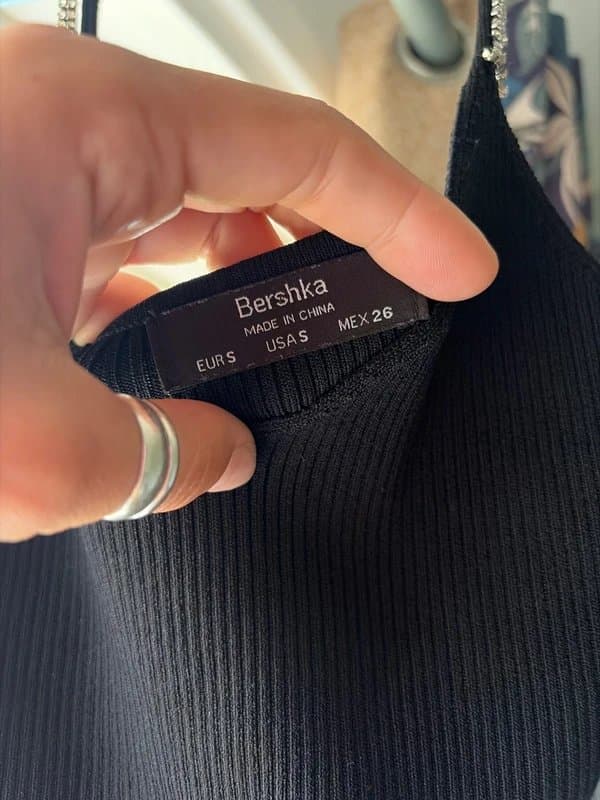 Bershka Fitted crop with diamantés, needs repair