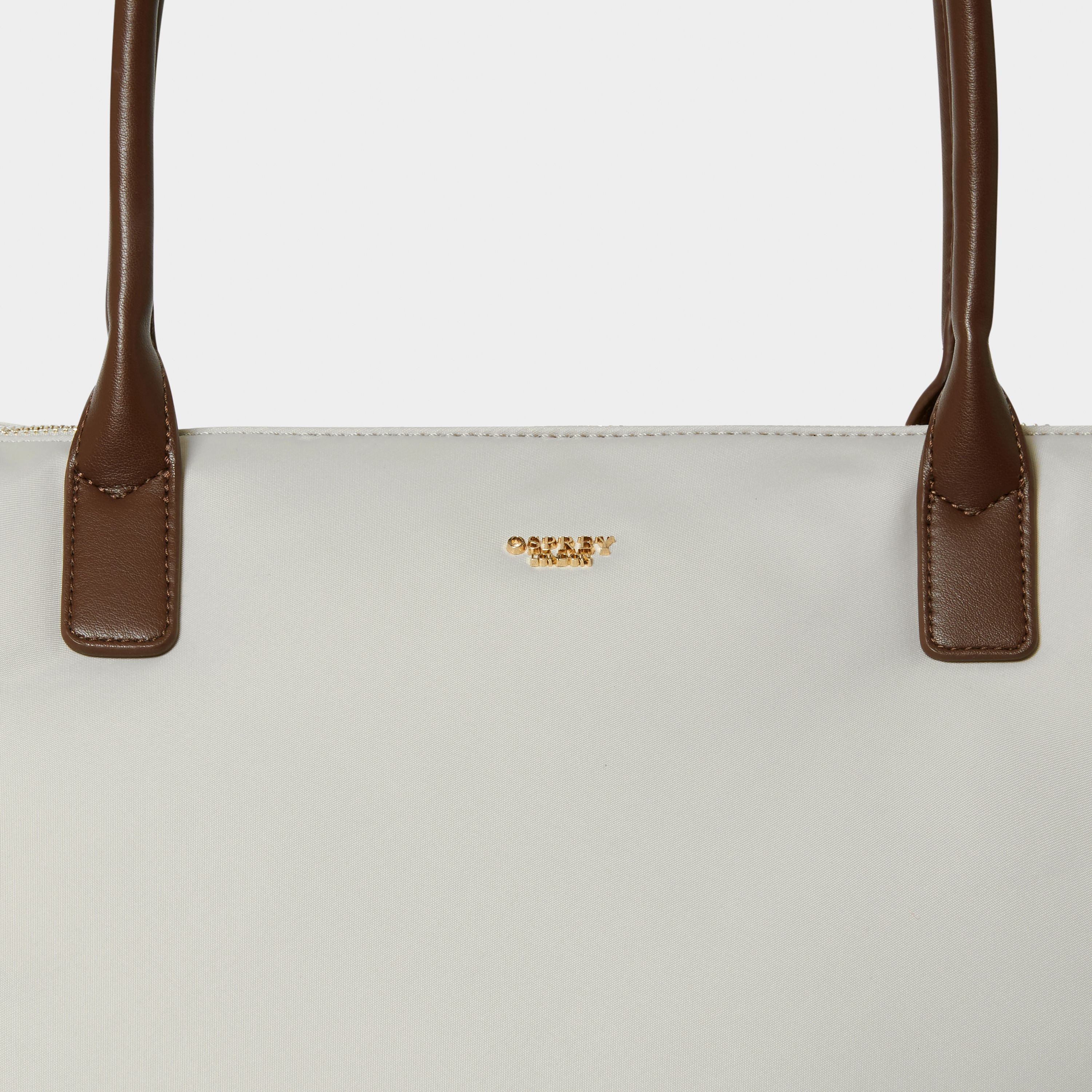 OSPREY LONDON OSPREY LONDON Women's The Voyage Nylon Weekender Bag in Light Grey - 4