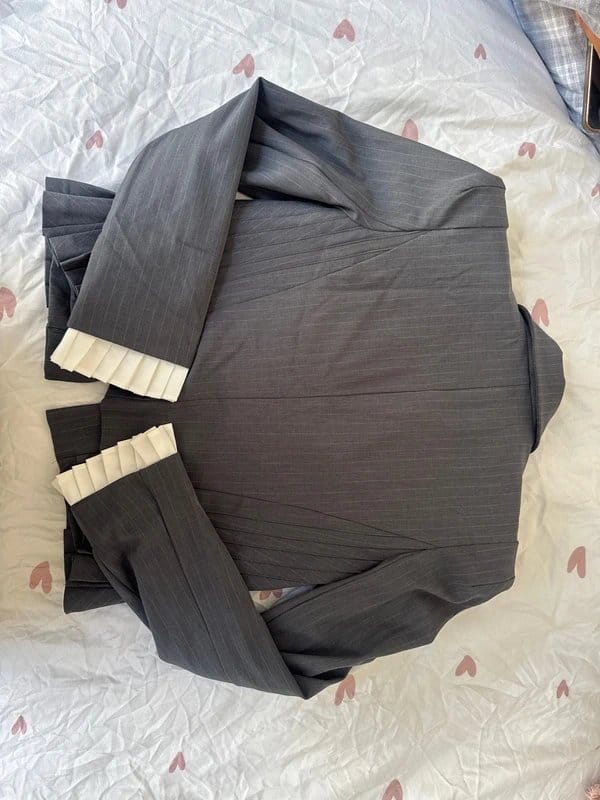 ASOS Luxe Grey Pinstripe Tailored Blazer