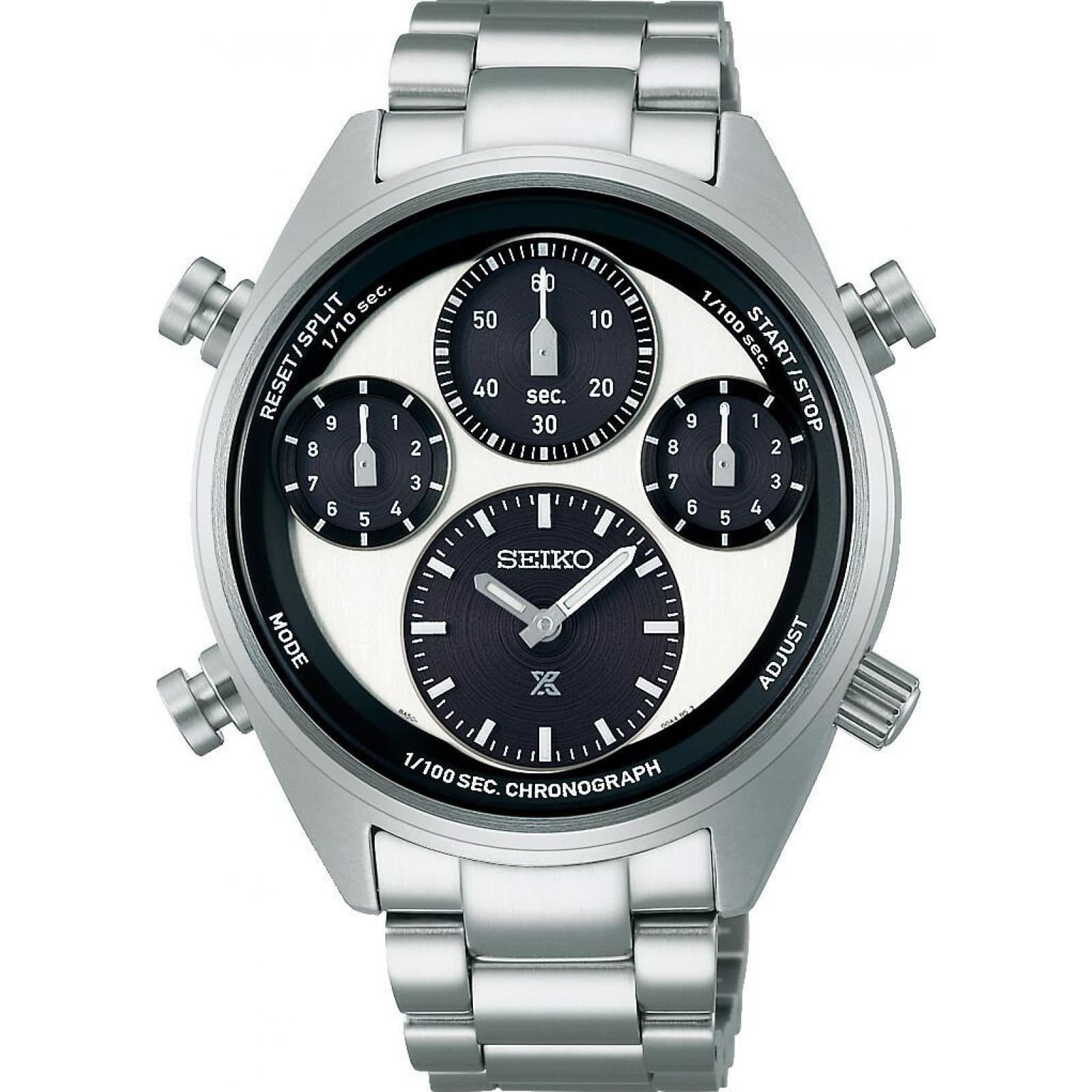 Seiko Seiko Men's SFJ001P1 Prospex Speedtimer 42mm Quartz Watch in Silver