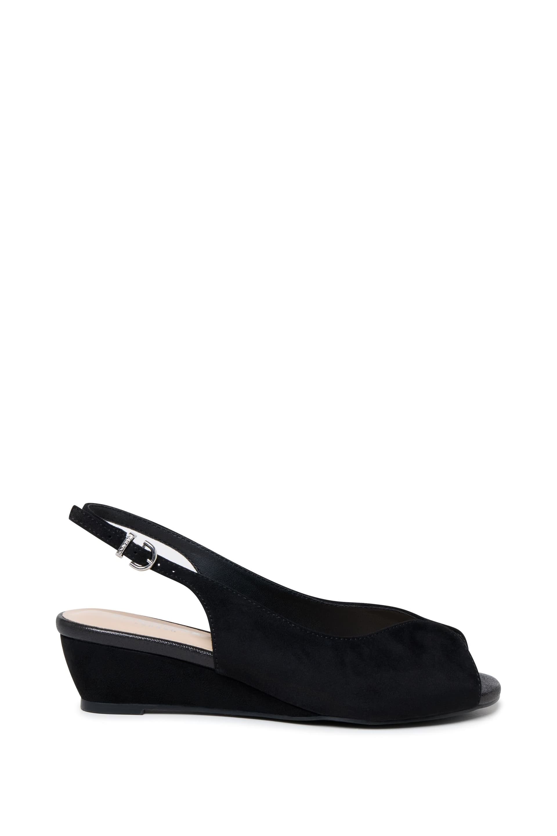 Paradox London Paradox London Women's Janine Wide Fit Low Heel Wedges in Black