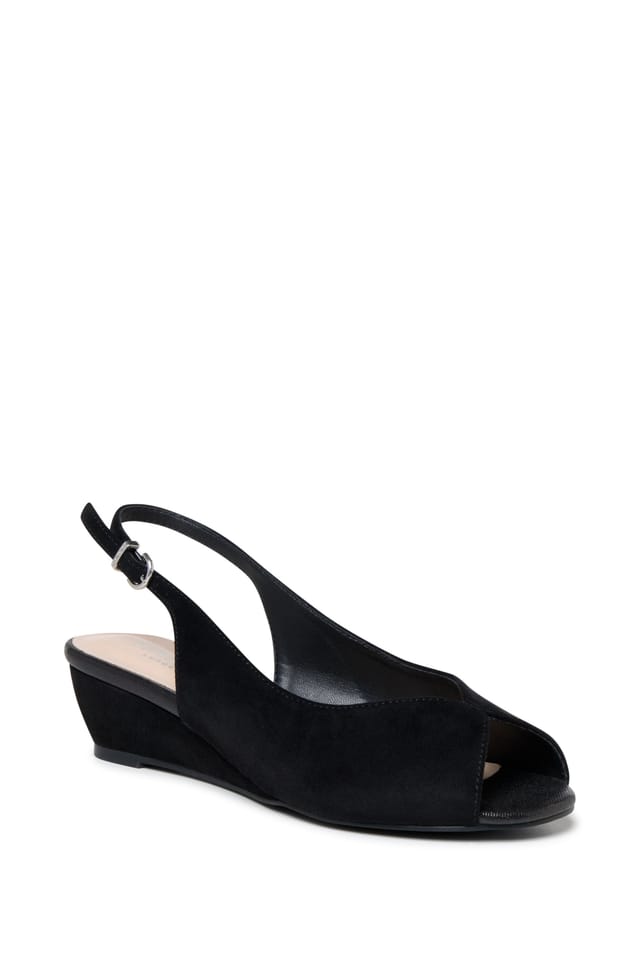 Paradox London Paradox London Women's Janine Wide Fit Low Heel Wedges in Black - 3