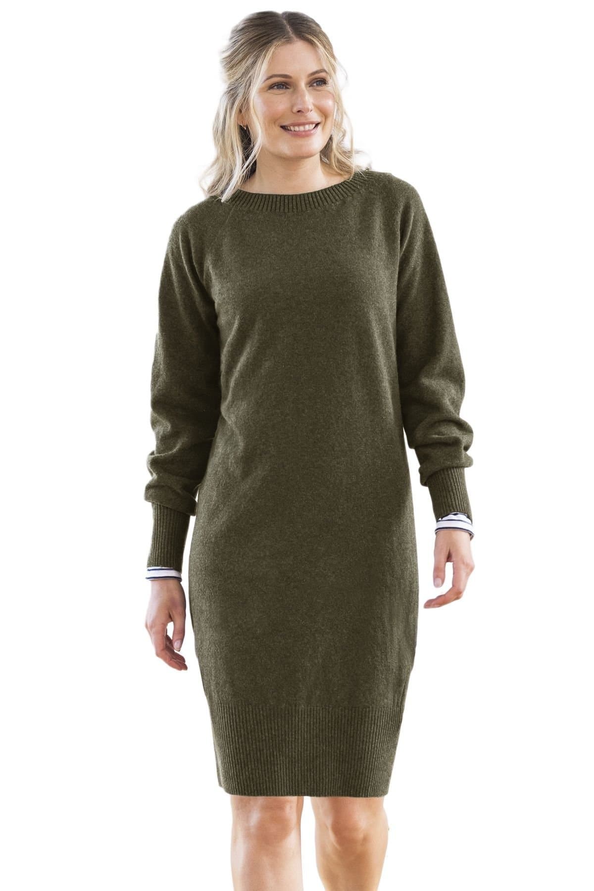 Celtic & Co Celtic & Co Women's Supersoft Slouch Dress in Dark Olive