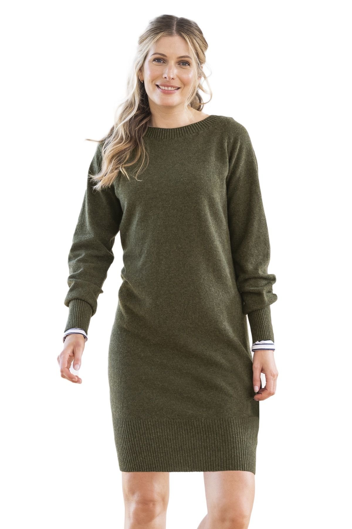 Celtic & Co Celtic & Co Women's Supersoft Slouch Dress in Dark Olive - 3