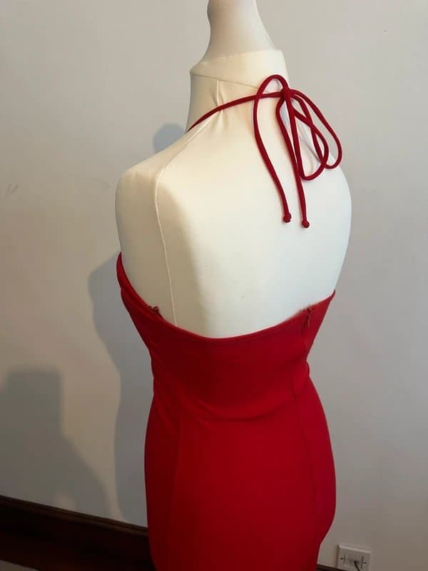 Bershka Long red dress