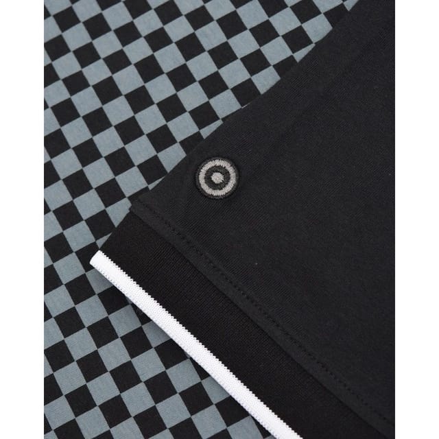 Lambretta Lambretta Men's Two Tone Big & Tall Polo Shirt in Black - 3