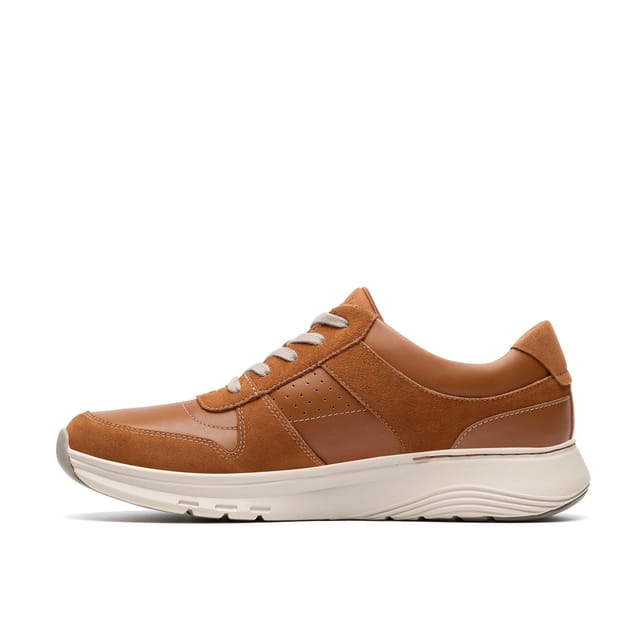 Clarks Clarks Men's Motion Trek Go Tan Combination Shoes in Brown - 3