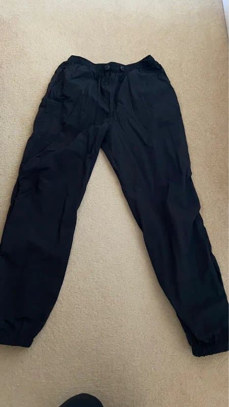 New Look Black parachute pants