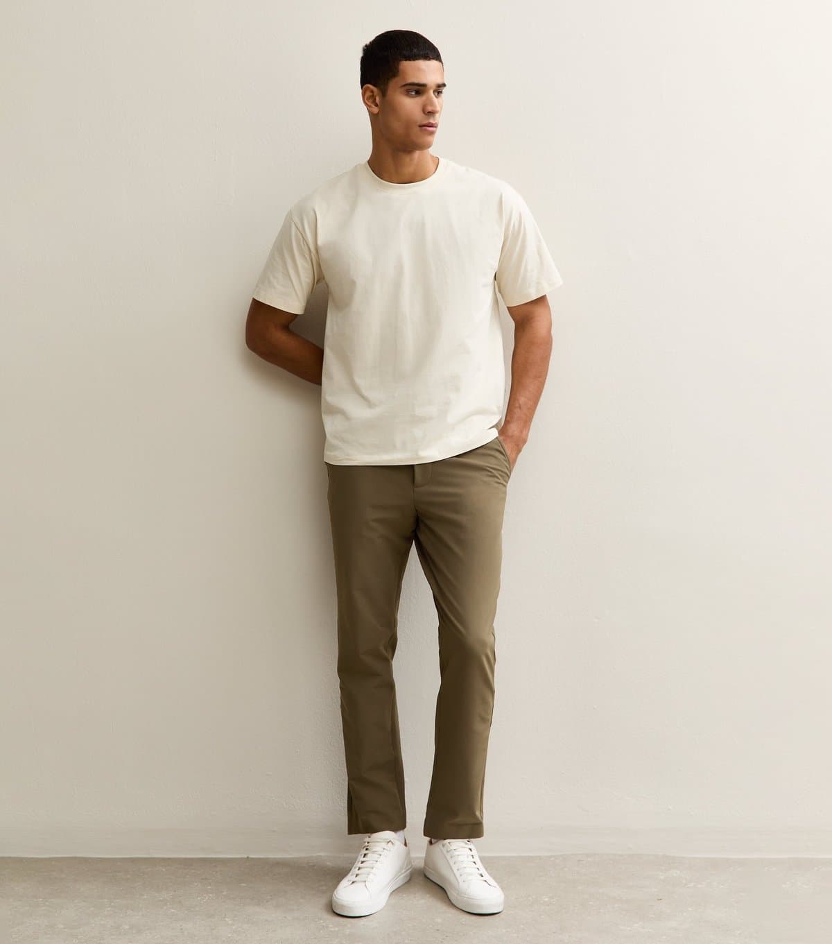 jack & jones Men's Light Brown Regular Drawstring Trousers Jack & Jones New Look