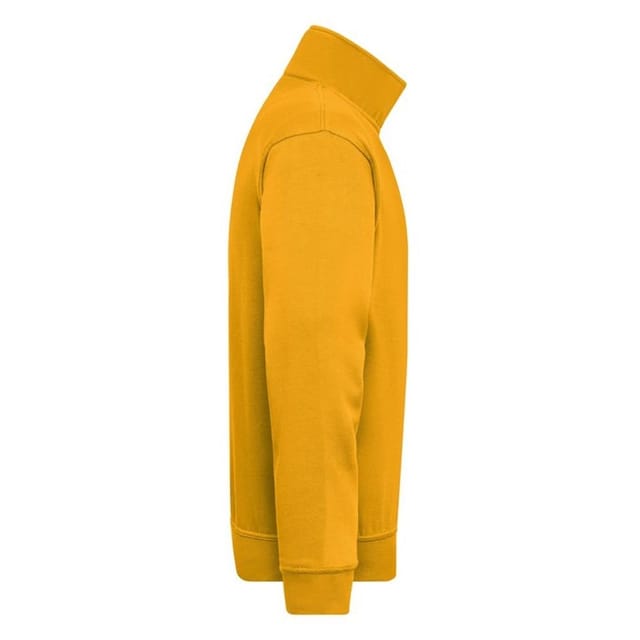 James and Nicholson James and Nicholson Men's Workwear Quarter Zip Sweatshirt in Mustard - 3