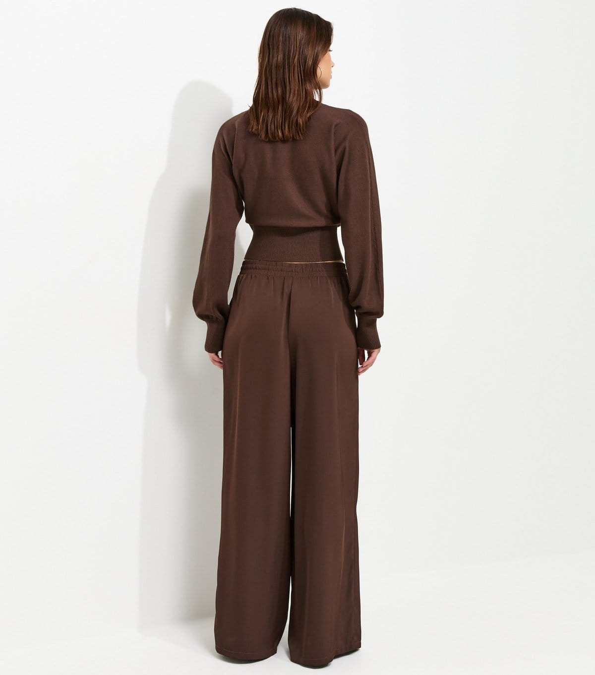 New Look Women's Dark Brown High Neck Batwing Sleeve Knitted Jumper New Look - 4