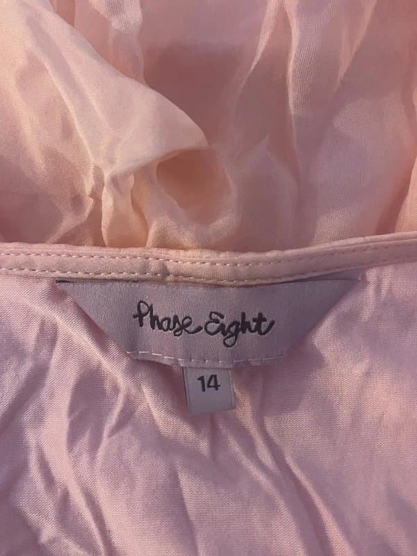 Phase Eight Phase Eight Silk Blouse Top T-Shirt Size 14 Womens EU 42 Vintage Peach Batwing