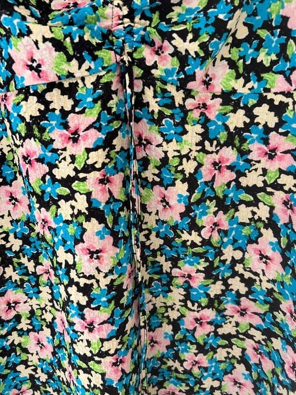 New Look New Look floral crinkle ruched puff sleeve midi dress. UK size 14