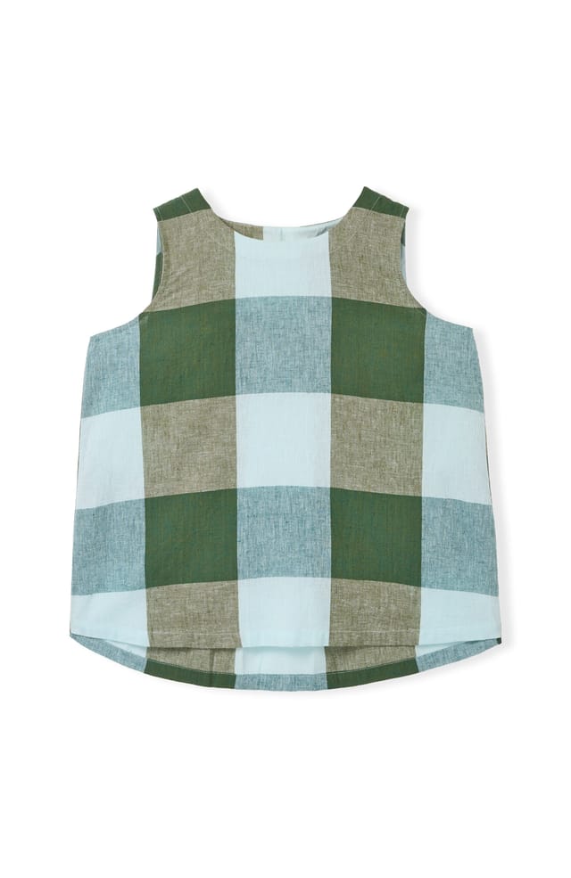 Celtic & Co Celtic & Co Women's Sleeveless Pleat Back Cotton Blouse in Bottle Green - 2