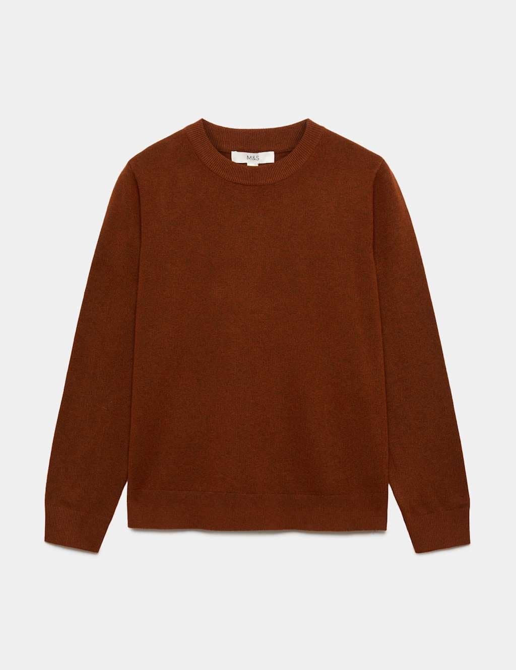 Marks & Spencer M&S Air-Yarn Crew Neck Jumper Chestnut