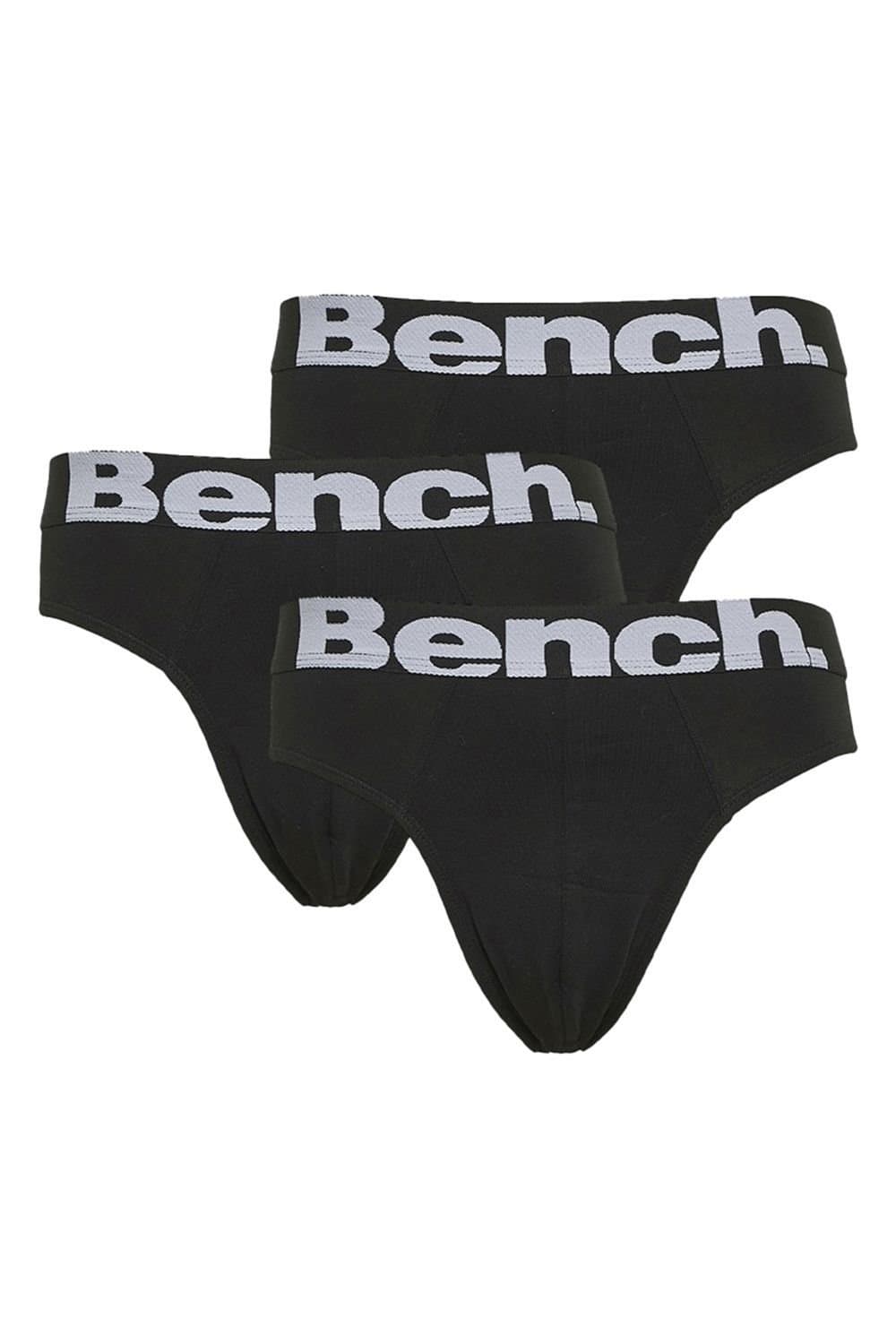 Bench Bench Men's 3 Pack Cotton Briefs Underwear - Asner Collection in Black