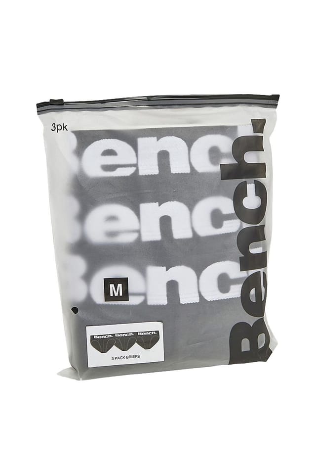Bench Bench Men's 3 Pack Cotton Briefs Underwear - Asner Collection in Black - 2