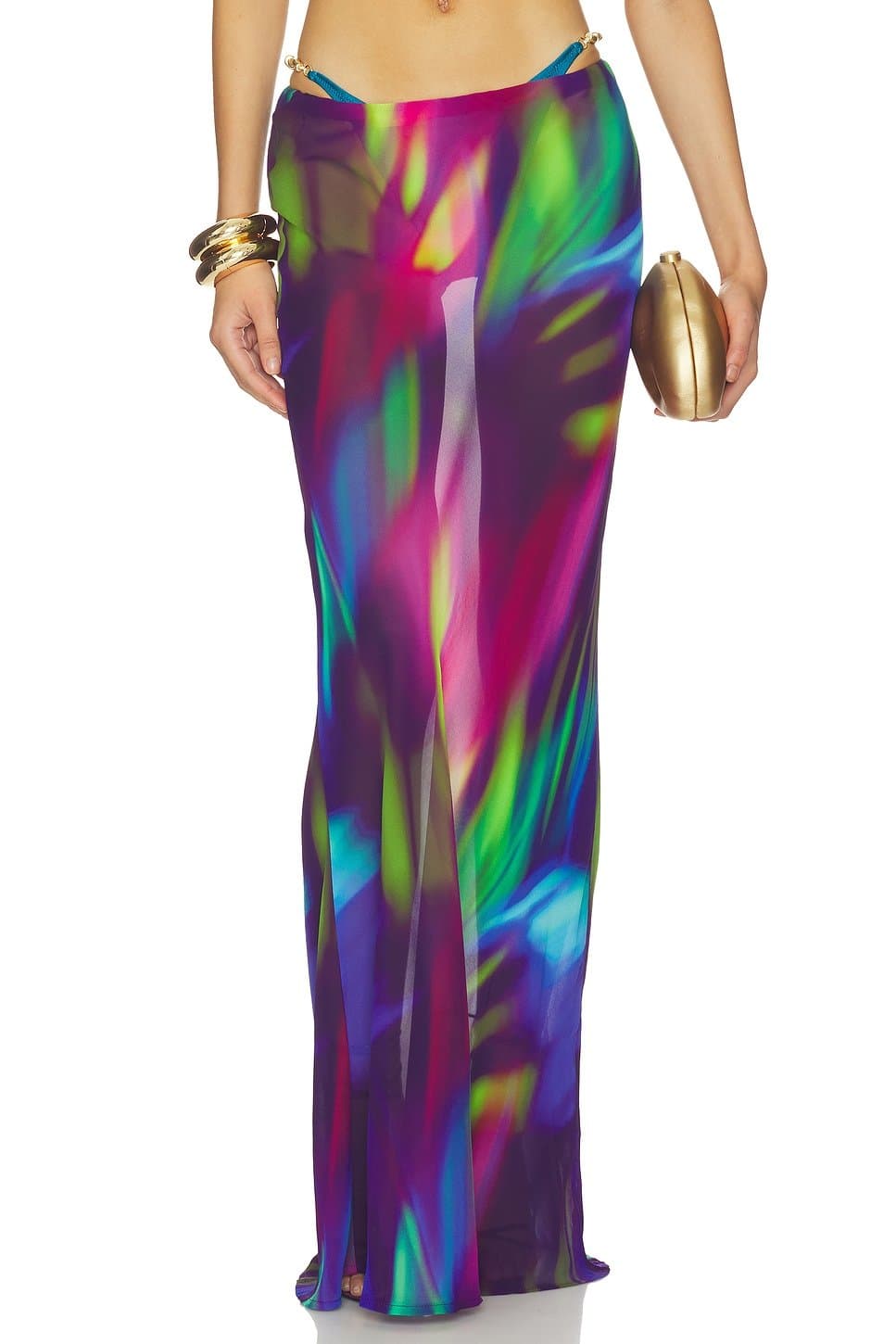 revolve Cyrus Low Waist Sheer Maxi Skirt