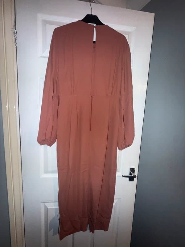 ASOS Design Asos Rust Color Wrap Dress