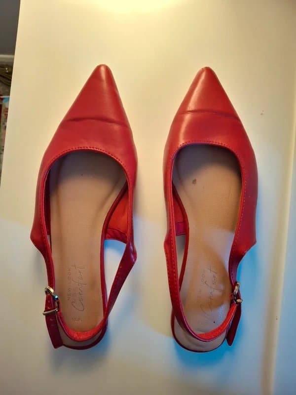 New Look Red slingback adjustable flats