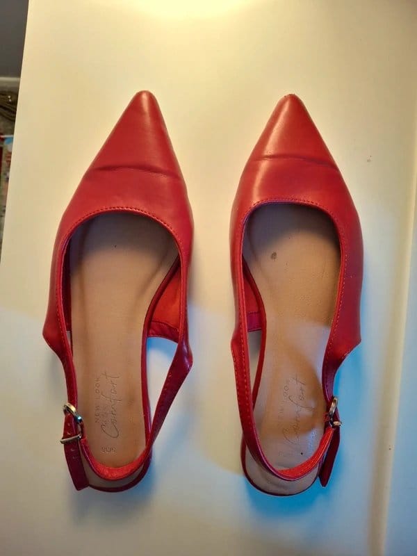 New Look Red slingback adjustable flats - 1