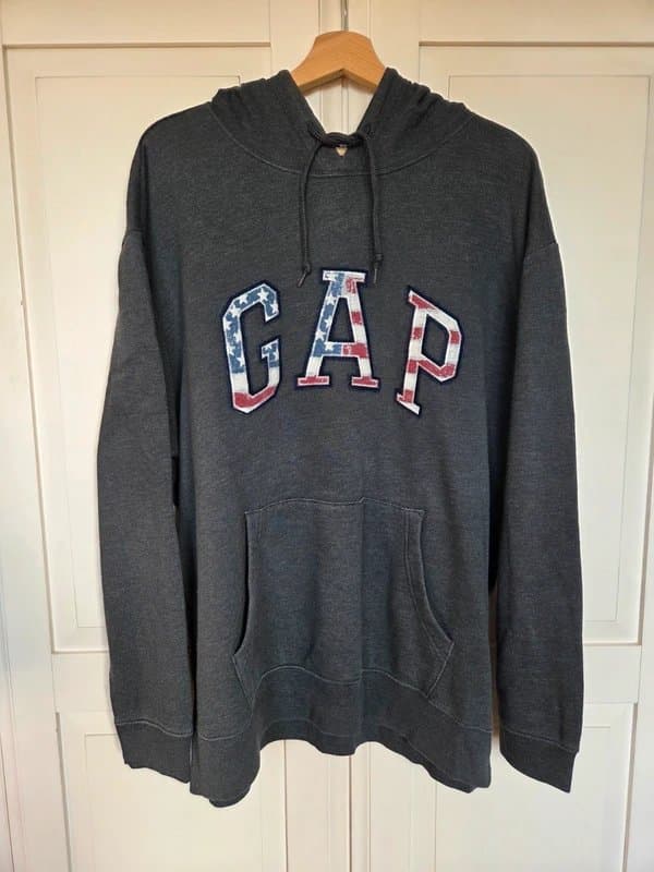 GAP Vintage GAP USA flag logo hoodie xxl grey sweatshirt
