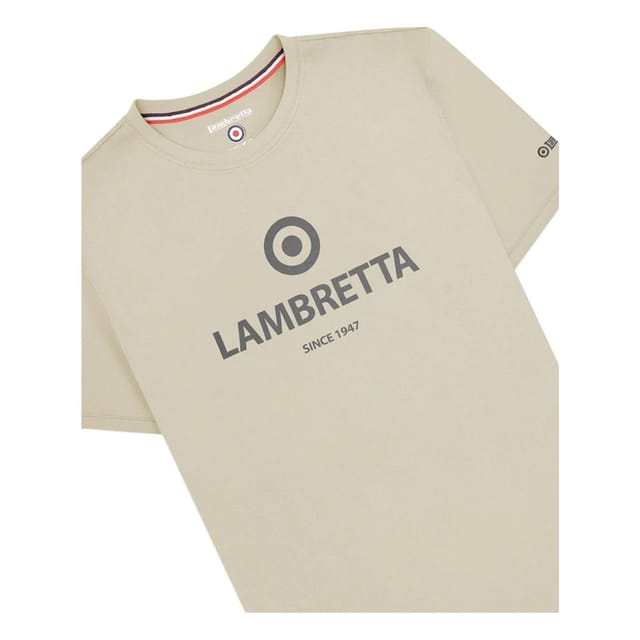 Lambretta Lambretta Men's Established T-Shirt in Medium Beige - 3