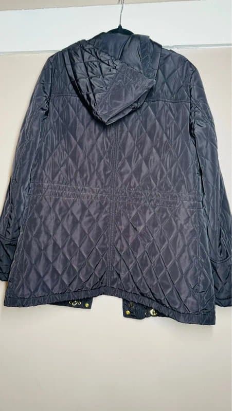 Michael Kors Michael Kors black quilted hooded jacket size M