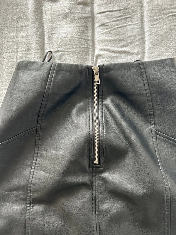 New Look Black Faux Leather Mini Skirt