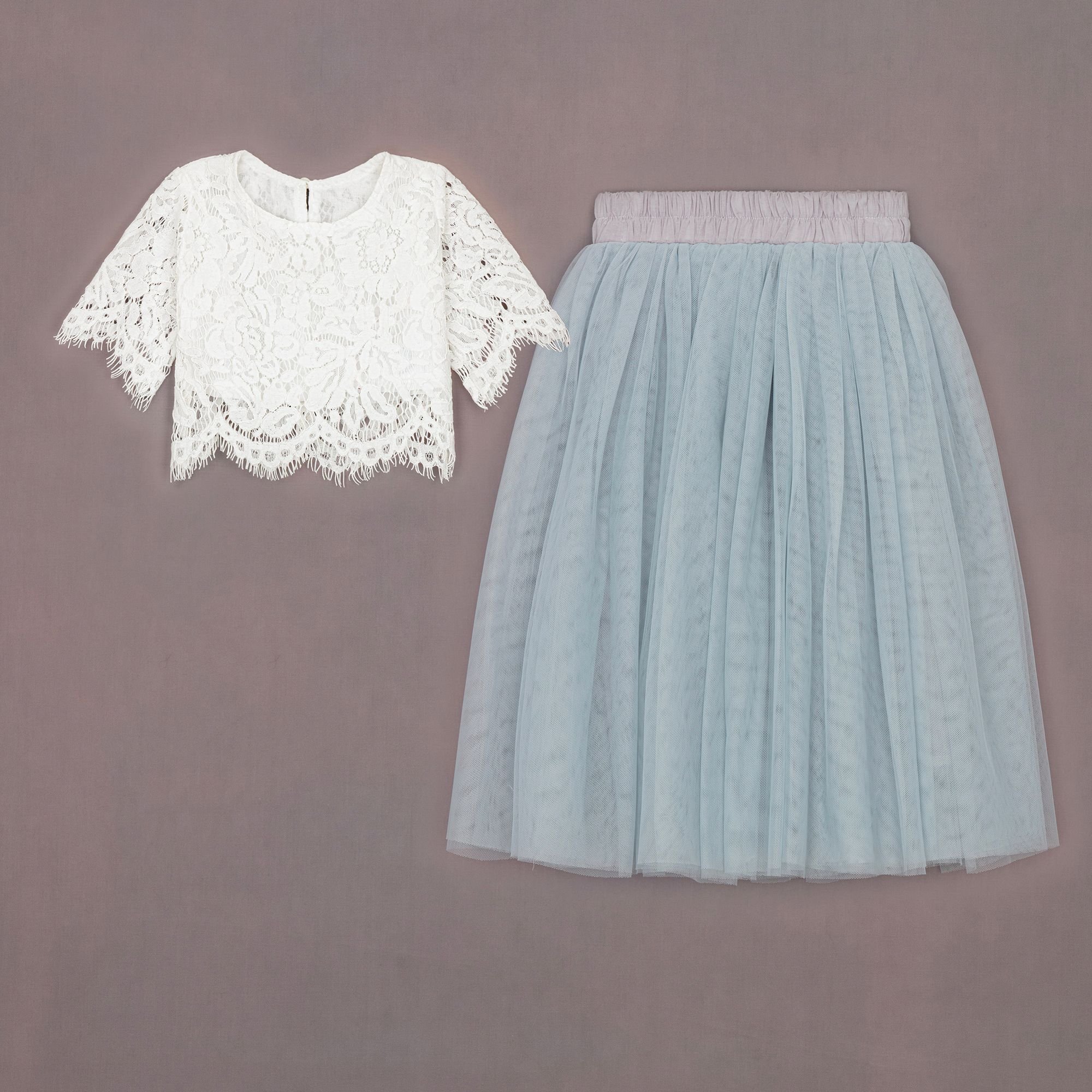 UK Flower Girl Boutique UK Flower Girl Boutique Women's Felicity Couture Flower Girl Set - Silver Grey - 4